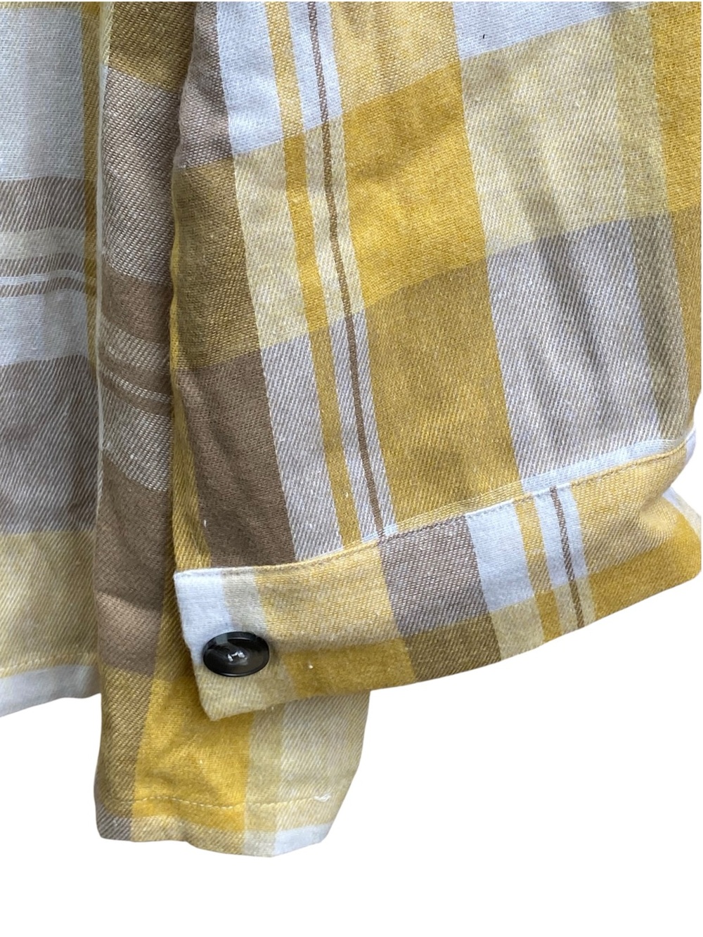 Chicme Yellow Plaid Flannel Button Down Shirt Womens Plus Size 3XL NWOT New - Picture 3 of 7